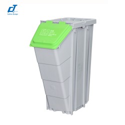 施達 4色分類回收箱 綠色蓋 (玻璃) 50L